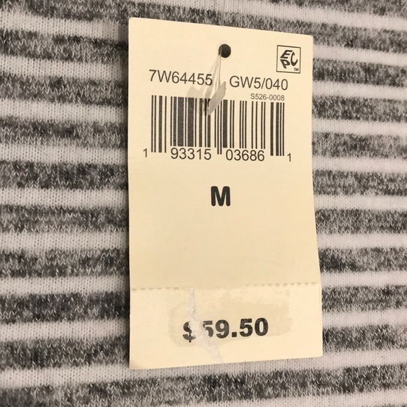 Lucky Brand Women's Stripe Hacci Puff Sleeve Top.M - Picture 5 of 8